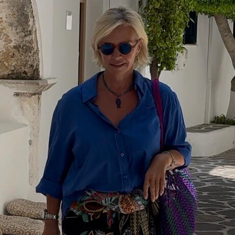 Kati Gyselinck | My Greek Chapter Kati Gyselinck, founder of My Greek Chapter, starting over after 60 in Greece